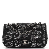 CHANEL Leopard CC Flap Bag Crystal Embellished Tweed Jumbo