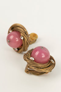 Boucles d'oreilles roses Chanel