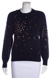 Chanel Navy Confetti Cashmere Navy SZ 34