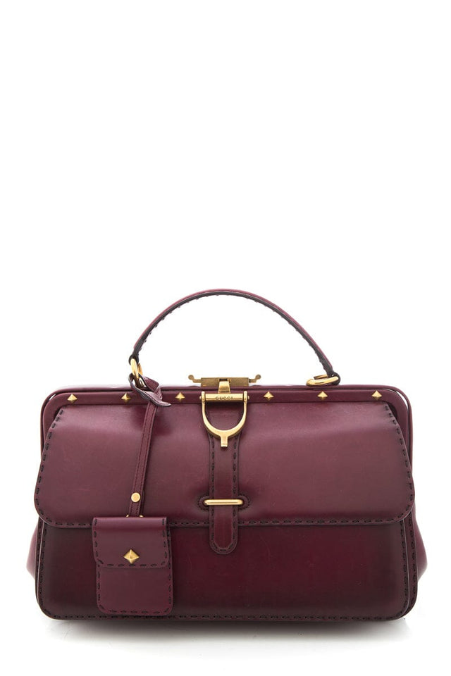 Gucci Vintage Maroon & Gold Tom Ford Era Handbag