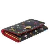 Louis Vuitton Black Pink Takashi Murakami Monogram Multicolore Multicles 4 Key Holder Wallet Tech Accessory