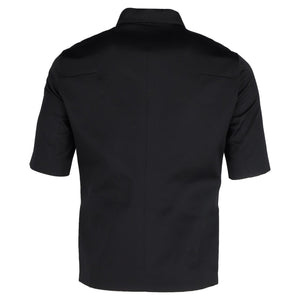 Dior Zip Front Shirt in Black Cotton