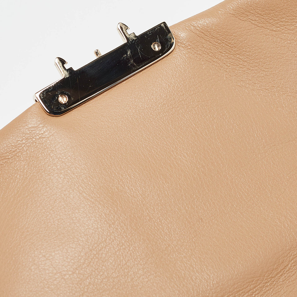 Dior Beige Cannage Patent Leather Miss Dior Promenade Chain Pouch