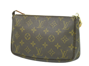 Louis Vuitton Pochette Accessoire  Canvas Clutch Bag
