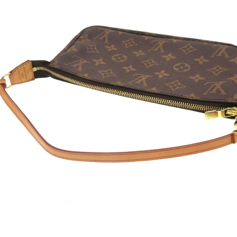 Louis Vuitton Pochette Accessoire  Canvas Clutch Bag