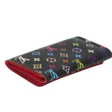 Louis Vuitton Black Pink Takashi Murakami Monogram Multicolore Multicles 4 Key Holder Wallet Tech Accessory