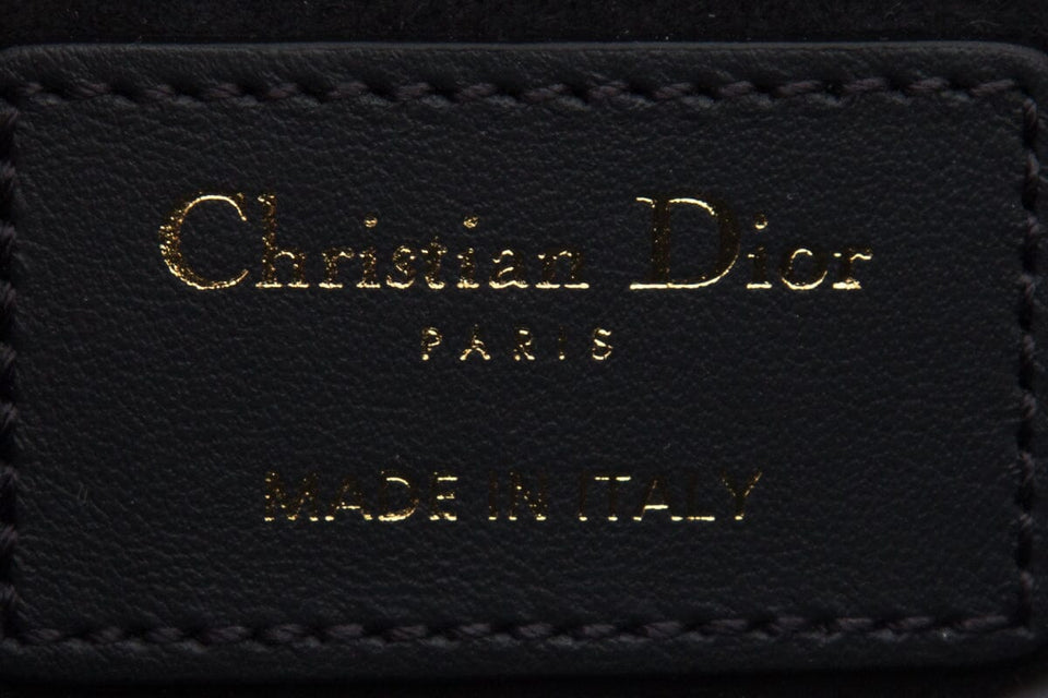 Dior 30 Montaigne Flap Bag in Navy Suede