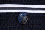 Chanel Navy Tweed Stripe Detail Blazer SZ 46 NWT