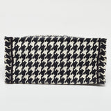 Dior Black/white Embroidered Macro Houndstooth Canvas Medium Book Tote