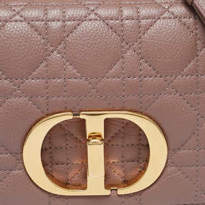 Dior Old Rose Cannage Leather Small Caro Shoulder Bag