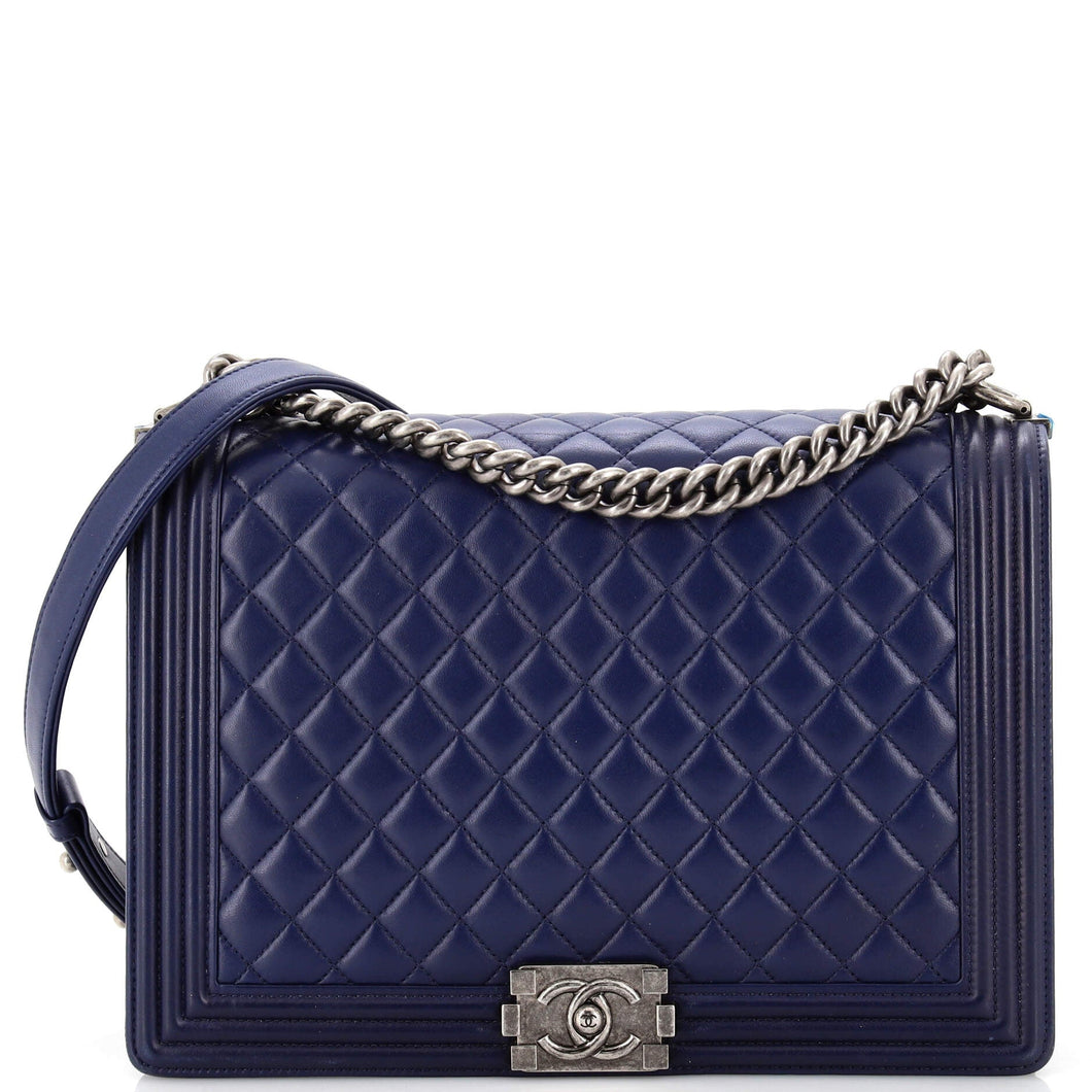 CHANEL Boy Flap Bag Quilted Lambskin Large