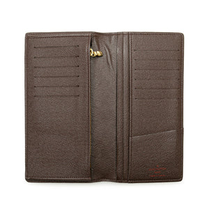 Louis Vuitton Damier Portefolio Sarah Long Wallet N61734 Brown PVC Leather  Louis Vuitton Long Wallet