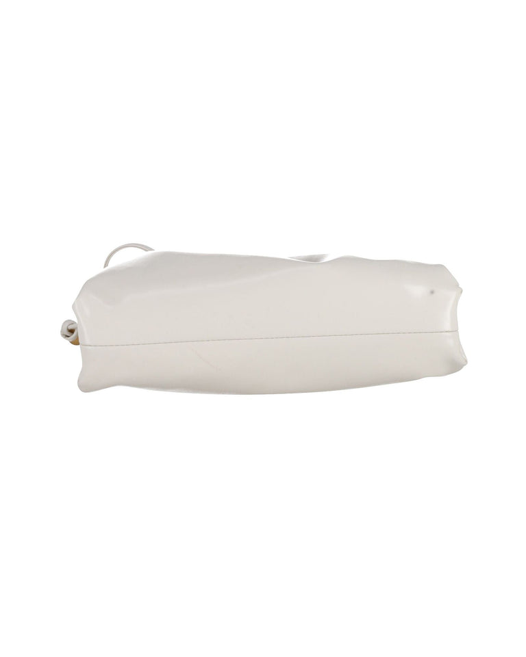Bottega Veneta Mini Pouch Clutch in White Patent Leather