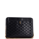 Victoire Chain Clutch Quilted Leather