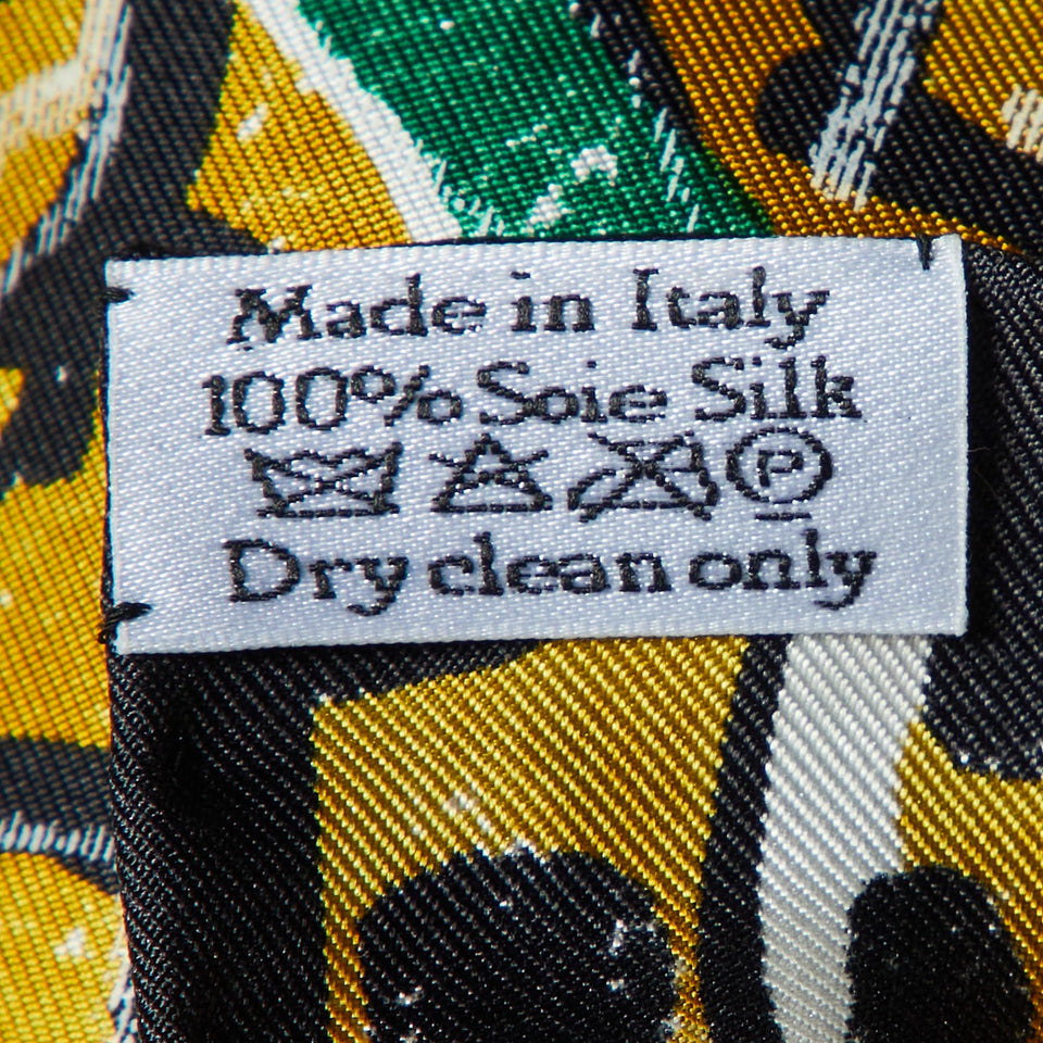 Dior Multicolor Butterfly Print Silk Square Scarf