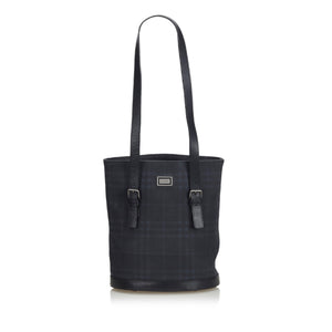 Burberry Black PVC Plastic Smoke Check Tote Bag United Kingdom