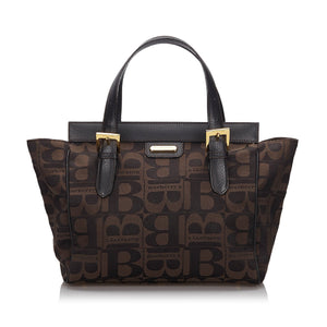 Burberry Brown Dark Canvas Fabric Handbag United Kingdom