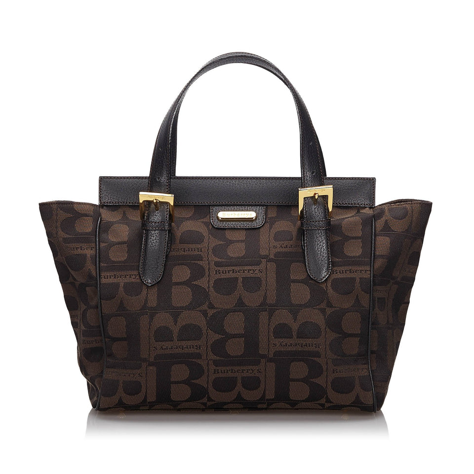 Burberry Brown Dark Canvas Fabric Handbag United Kingdom