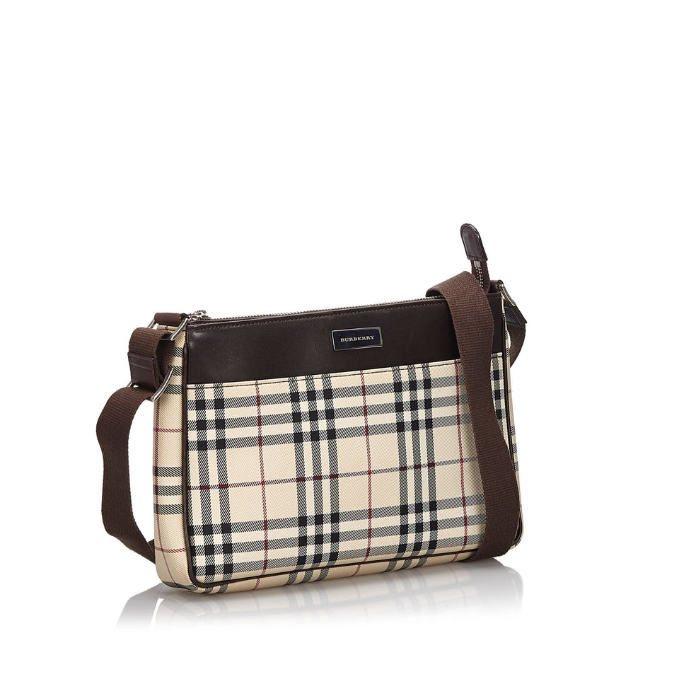 Burberry Brown House Check Canvas Crossbody Bag United Kingdom