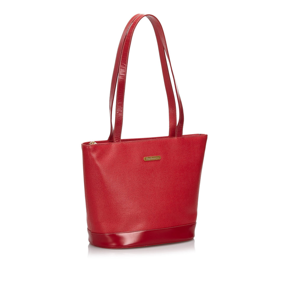 Burberry Red Others Leather Tote Bag United Kingdom