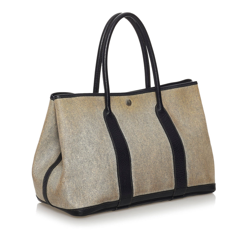 Gray Hermes Garden Party PM Tote Bag