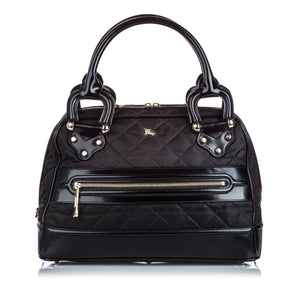 Burberry Black Nylon Fabric Quilted Manor Handbag United Kingdom