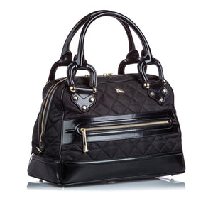 Burberry Black Nylon Fabric Quilted Manor Handbag United Kingdom