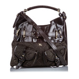 Burberry Brown Dark Nylon Fabric Bromley Satchel United Kingdom