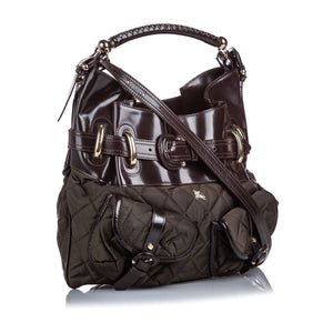 Burberry Brown Dark Nylon Fabric Bromley Satchel United Kingdom