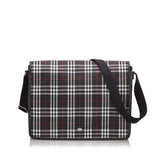 Burberry Blue Navy Canvas Fabric Plaid Crossbody Bag United Kingdom