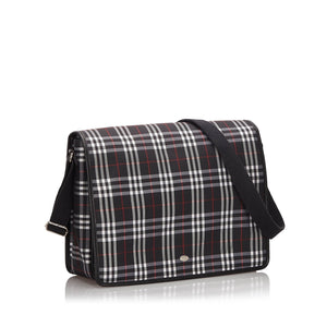 Burberry Blue Navy Canvas Fabric Plaid Crossbody Bag United Kingdom