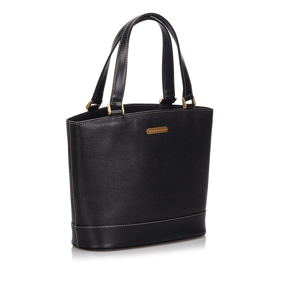 Burberry Black Others Leather Tote Bag United Kingdom