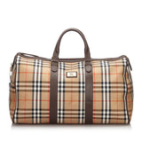 Burberry Brown Haymarket Check Canvas Travel Bag United Kingdom