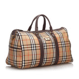 Burberry Brown Haymarket Check Canvas Travel Bag United Kingdom