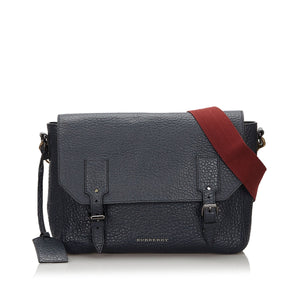 Burberry Blue Embossed Leather Crossbody Bag United Kingdom