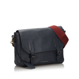 Burberry Blue Embossed Leather Crossbody Bag United Kingdom