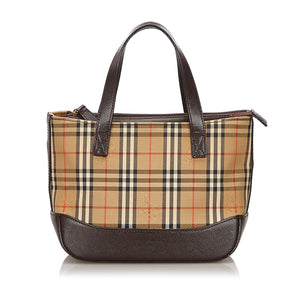 Burberry Brown Haymarket Check Canvas Handbag United Kingdom