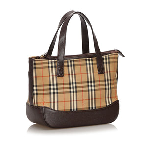 Burberry Brown Haymarket Check Canvas Handbag United Kingdom