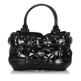 Burberry Black Patent Leather Quilted Handbag United Kingdom