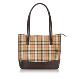 Burberry Brown Haymarket Check Canvas Shoulder Bag United Kingdom