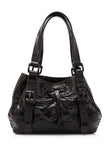 Burberry Patent Leather Studded Dawstring Shoulder Bag