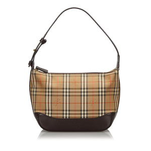 Burberry Brown Haymarket Check Canvas Shoulder Bag United Kingdom