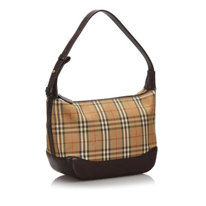 Burberry Brown Haymarket Check Canvas Shoulder Bag United Kingdom