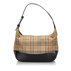 Burberry Brown Haymarket Check Canvas Shoulder Bag United Kingdom