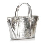 Dior Silver Patent Leather Oblique Tote Bag France