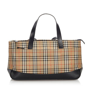 Burberry Brown Haymarket Check Canvas Handbag United Kingdom