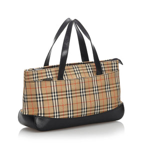 Burberry Brown Haymarket Check Canvas Handbag United Kingdom