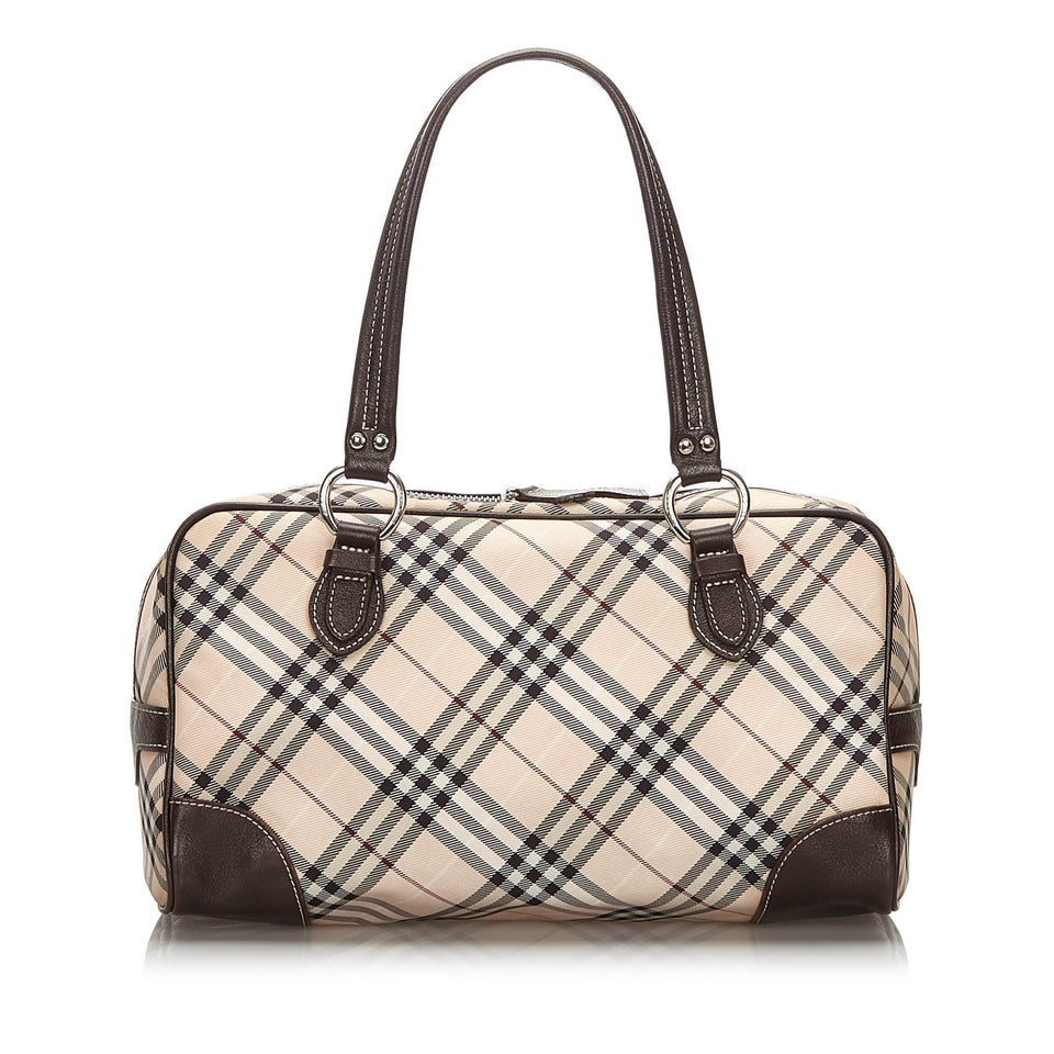 Burberry Brown Plaid Jacquard Shoulder Bag United Kingdom