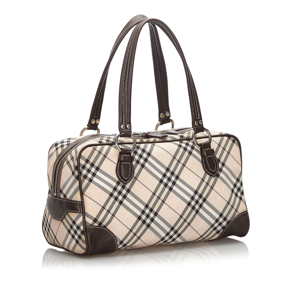 Burberry Brown Plaid Jacquard Shoulder Bag United Kingdom