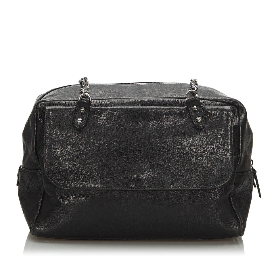 Chanel Dark Brown Leather Pocket in the City Shoulder Bag